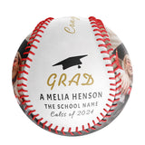 Personalized White Graduation Photo Baseballs