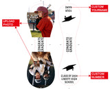 Personalized White Graduation 2 Photo Baseballs