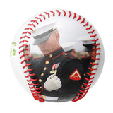 Personalized White U.S Veteran Marines Corps Photo Baseballs