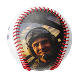 Personalized White U.S Veteran Air Force Photo Baseballs