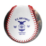 Personalized White U.S Veteran Air Force Photo Baseballs