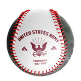 Personalized White U.S Veteran Army Photo Baseballs