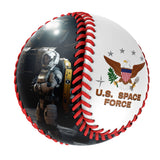 Personalized White U.S Veteran Space Force Photo Baseballs