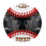 Personalized White U.S Veteran Space Force Photo Baseballs