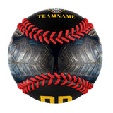 Personalized Black Hellrider Skull Photo Baseballs