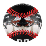 Personalized Black Damping Skull Photo Baseballs