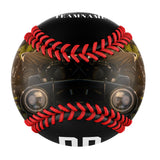 Personalized Black Motorcycle Skull Photo Baseballs