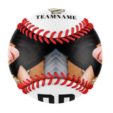 Personalized White Haircut Skull Photo Baseballs