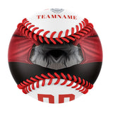 Personalized White Lightning Skull Photo Baseballs