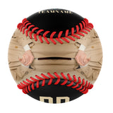 Personalized Black Snake Skull Photo Baseballs