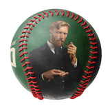Personalized Light Khaki Arms Skull Photo Baseballs