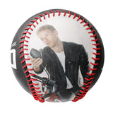 Personalized Black Damping Skull Photo Baseballs