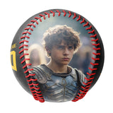 Personalized Black Hellrider Skull Photo Baseballs