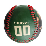 Personalized Light Khaki Arms Skull Photo Baseballs