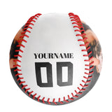 Personalized White Haircut Skull Photo Baseballs