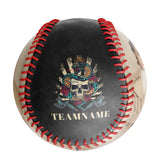 Personalized Black Snake Skull Photo Baseballs