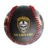 Personalized Black Hellrider Skull Photo Baseballs
