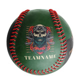Personalized Light Khaki Arms Skull Photo Baseballs