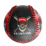 Personalized Black Baseball Skull Photo Baseballs