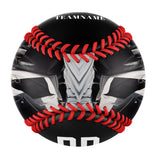 Personalized Black Bone Skull Photo Baseballs