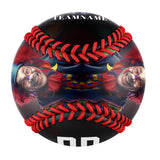 Personalized White Clown Skull Photo Baseballs