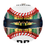 Personalized White Cowboy Skull Photo Baseballs