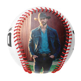 Personalized White Cowboy Skull Photo Baseballs