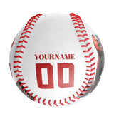 Personalized White Racing Skull Photo Baseballs