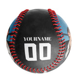 Personalized Black Bone Skull Photo Baseballs