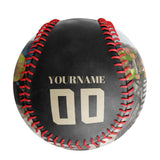 Personalized Black Eagle Skull Photo Baseballs