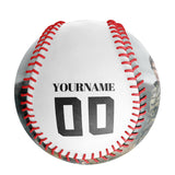 Personalized White Camouflage Helmet Skull Photo Baseballs
