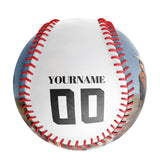 Personalized White Cowboy Skull Photo Baseballs