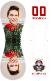 Personalized White Red Rose Skull Photo Baseballs