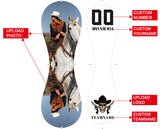 Personalized White Cowboy Skull Photo Baseballs