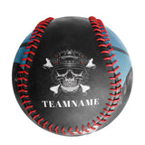 Personalized Black Bone Skull Photo Baseballs