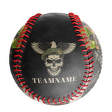 Personalized Black Eagle Skull Photo Baseballs