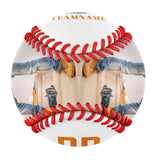 Personalized White Worker Skull Photo Baseballs