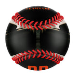 Personalized Black Mechanical Wings Skull Photo Baseballs