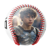 Personalized White Pirate Skull Photo Baseballs