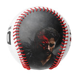 Personalized White Half Face Devil Skull Photo Baseballs