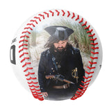 Personalized White Pirate Skull Photo Baseballs