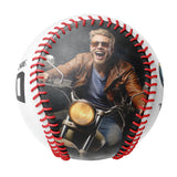 Personalized White Demon Knight Skull Photo Baseballs