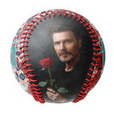 Personalized Rose Skull Photo Baseballs
