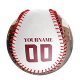 Personalized White Retro Ghost Warrior Skull Photo Baseballs