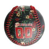 Personalized Flowers and Grass Skull Photo Baseballs