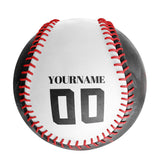 Personalized White Half Face Devil Skull Photo Baseballs