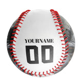 Personalized White Motorcycle Skull Photo Baseballs