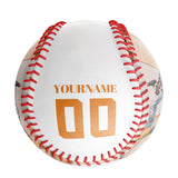 Personalized White Worker Skull Photo Baseballs
