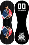 Personalized Black American Flag Skull Photo Baseballs