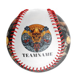 Personalized White Demon Knight Skull Photo Baseballs